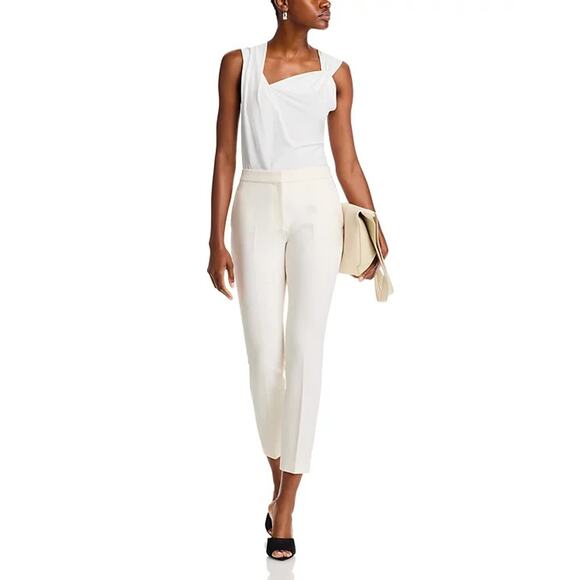Rosetta Getty Cropped Skinny Pants, Ivory, Size 14 0238 - Picture 2 of 8